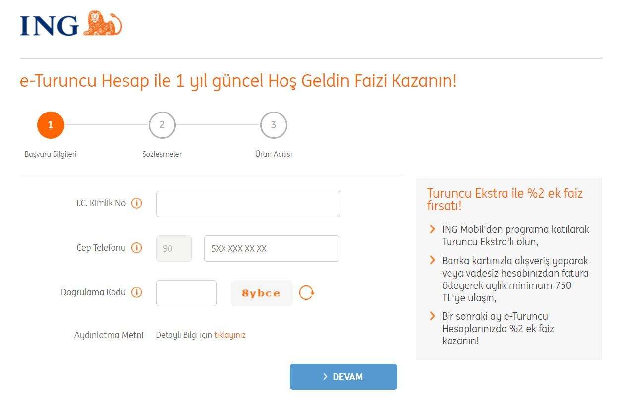 ing bank internetten hesap açma