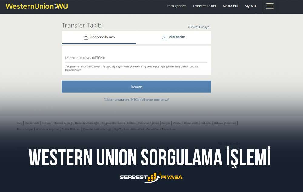 western union sorgulama