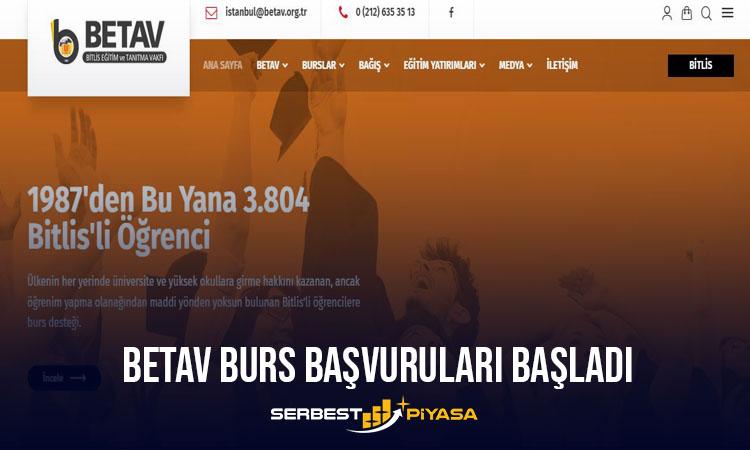 2023 BETAV Burs Başvuruları Başladı