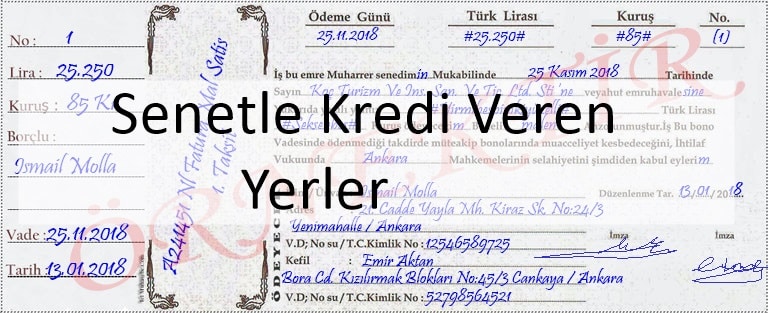 Senetle Kredi Veren Yerler Listesi 2023 (1 Saatte Noter Onaylı)
